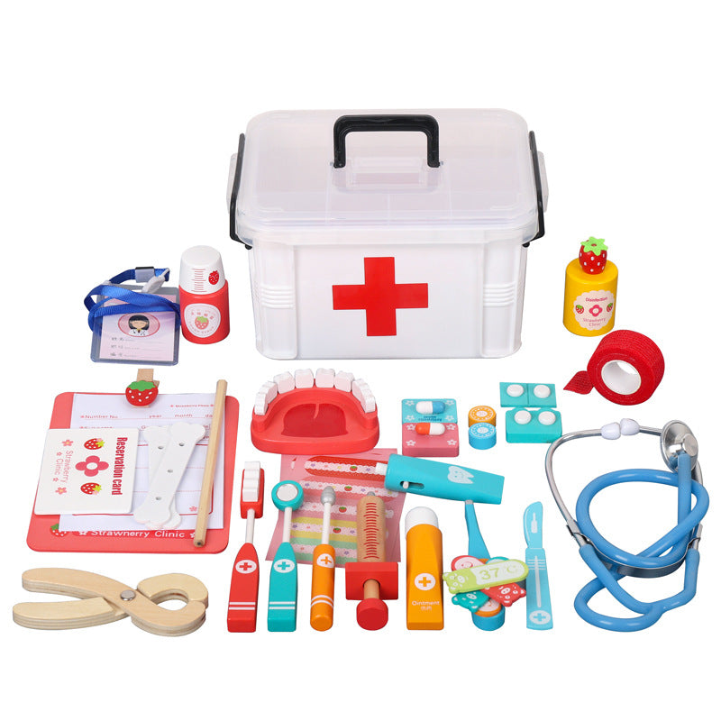 Kit de Médico em Madeira para Crianças DIY