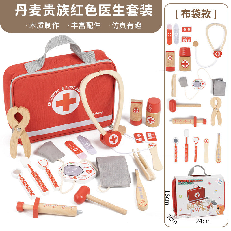 Kit de Médico em Madeira para Crianças DIY
