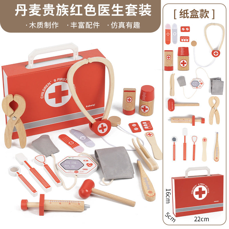 Kit de Médico em Madeira para Crianças DIY