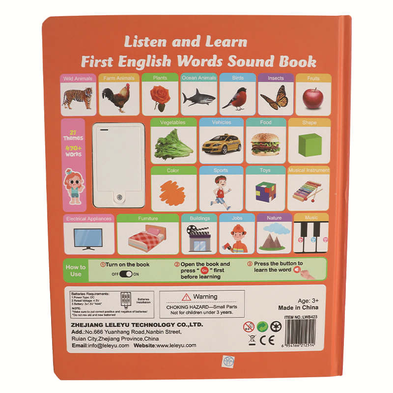 Livro Sonoro de Inglês para Crianças — Aprendizagem Interativa com Áudio