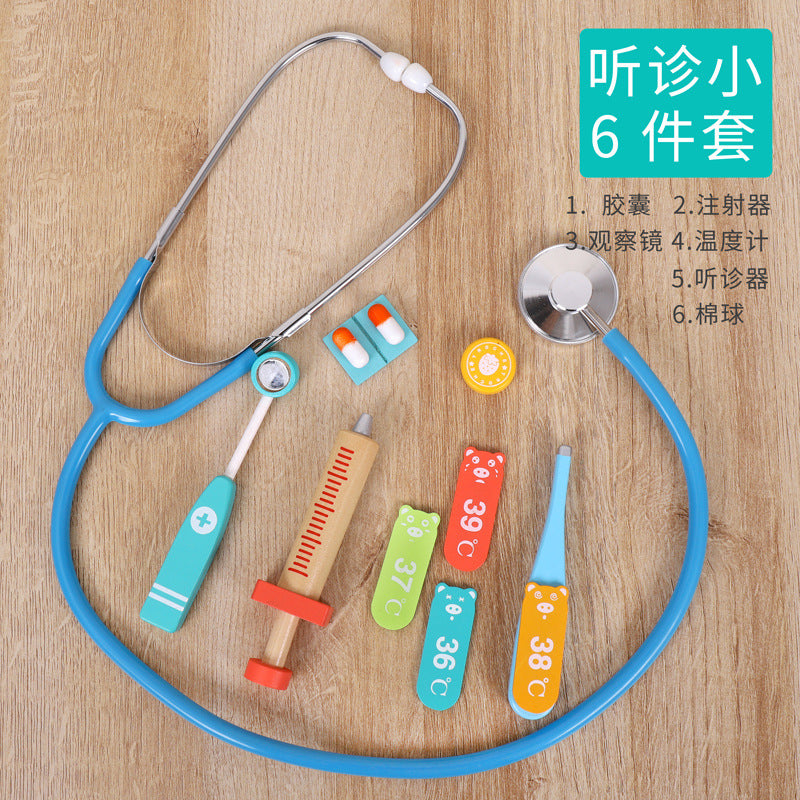 Kit de Médico em Madeira para Crianças DIY
